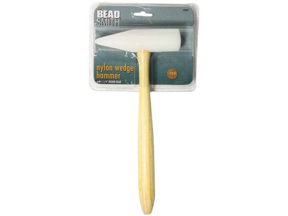 The Beadsmith Nylon Wedge Hammer - For Metal Smithing And Wire Working 1.25 Head