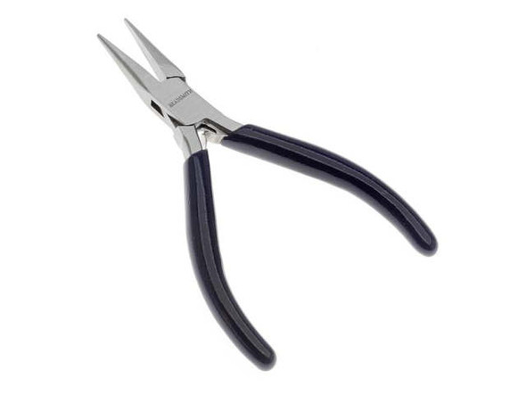 Transform your DIY jewelry-making game with The Beadsmith Jeweller's Micro Pliers. These chain nose and flat nose pliers are the must-have crafting tool for every jewelry maker. The precision and ease with which they hold small objects, bend wire, and pick up beads is unmatched. With sturdy box joint construction and a leaf spring, these versatile pliers are the ultimate addition to your crafting arsenal. Say goodbye to frustrating and time-consuming crafting and hello to stunning jewelry pieces effortlessly crafted with the help of these micro pliers. Let your imagination run wild and create beautiful jewelry like never before!