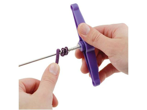 Unleash your creative flair with The Beadsmith Twist 'n' Curl Wire Coiling Tool! This versatile tool is a total game-changer for jewelry designers, easily coiling wire into jump rings with six mandrel shapes available, including square, round and triangular ones. Featuring a vibrant purple color and a user-friendly design, the Twist 'n' Curl lets you add definition and texture to your DIY jewelry or create unique components that complement your signature style. Don't settle for ordinary jewelry; upgrade your designs with this easy-to-use, fun and fast tool!