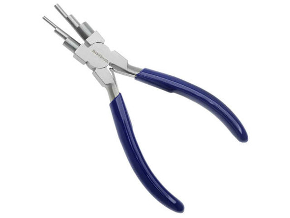 Take your handmade jewelry to the next level with The Beadsmith's 6-step Bail Making Pliers. These versatile pliers allow you to create stunning loop sizes ranging from 2mm to 9mm, making them an essential tool for any wireworking artist. With quality lap-joint construction and double-leaf springs, these pliers offer precise control and reduced hand fatigue, ensuring long-lasting durability. Whether you're a novice or an expert, these professional-looking pliers are a must-have in your toolbox. Elevate your wireworking game and create unique, beautiful designs with The Beadsmith's 6-step Bail Making Pliers in stunning silver.