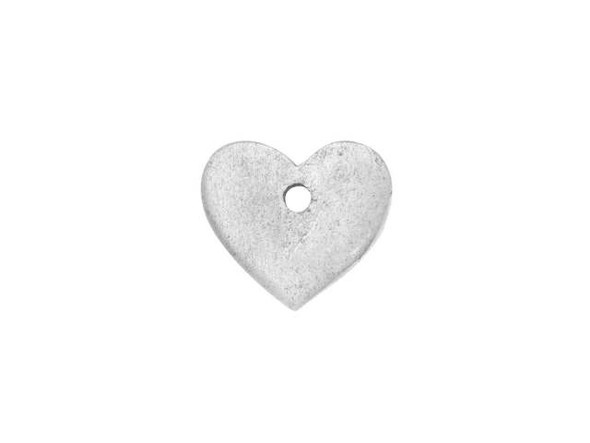 Nunn Design Antique Silver-Plated Pewter Mini Heart Flat Tag