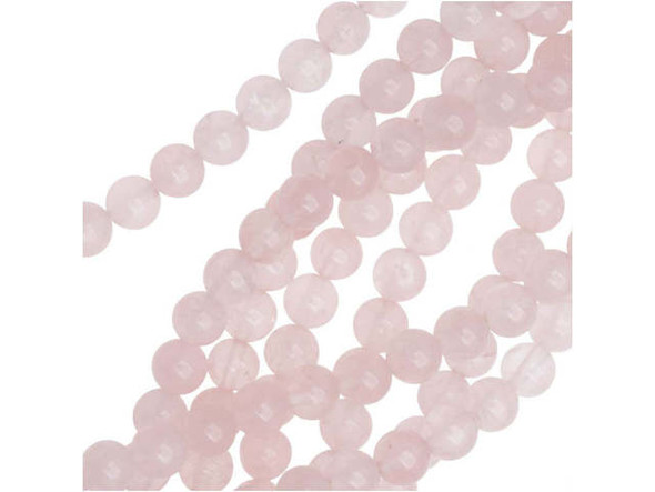 Dakota Stones Rose Quartz 6mm Round 8-Inch Bead Strand