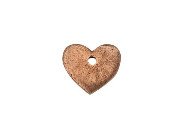 Nunn Design Antique Copper-Plated Pewter Mini Heart Flat Tag