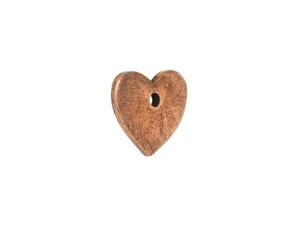 Nunn Design Antique Copper-Plated Pewter Mini Heart Flat Tag