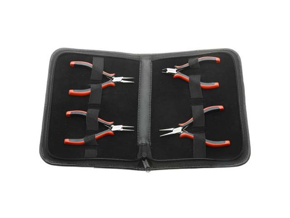 The Beadsmith Deluxe Jewelry Pliers Ergonomic Tool Kit 4 Piece w/ Case