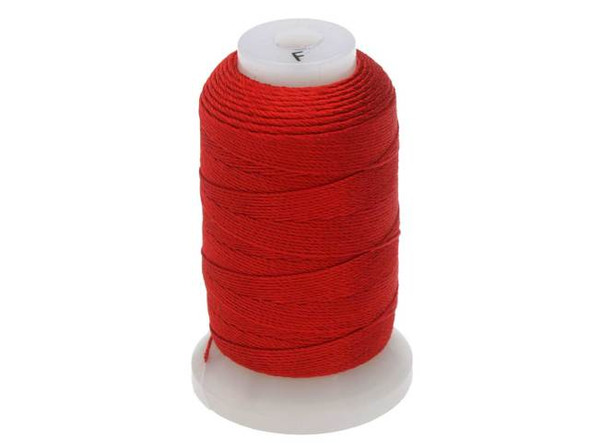 The Beadsmith 100% Silk Beading Thread, Size F, 1 Spool, Red (140 Yards)