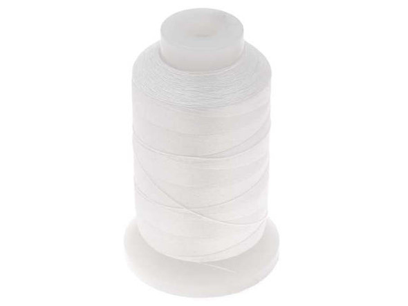 The Beadsmith 100% Silk Beading Thread Size 0 600 Yards White - 1 Spool