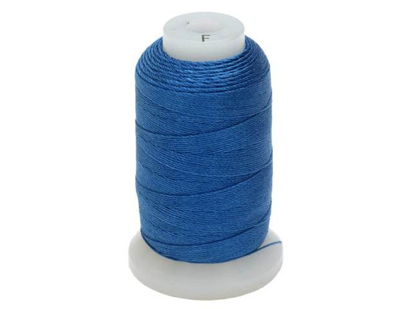 The Beadsmith 100% Silk Beading Thread, Size F, 1 Spool, Royal Blue (140 Yards)