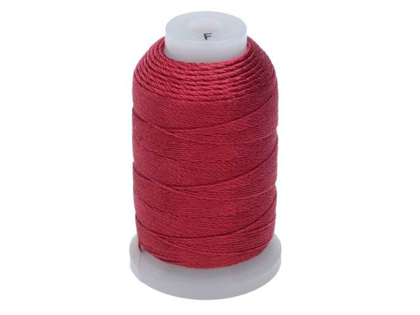 The Beadsmith 100% Silk Beading Thread, Size F, 1 Spool, Maroon (140 Yards)