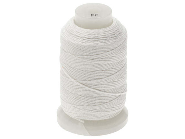 WHITE Nymo Thread, Size 00 Very Fine Nylon Beading Thread-Th