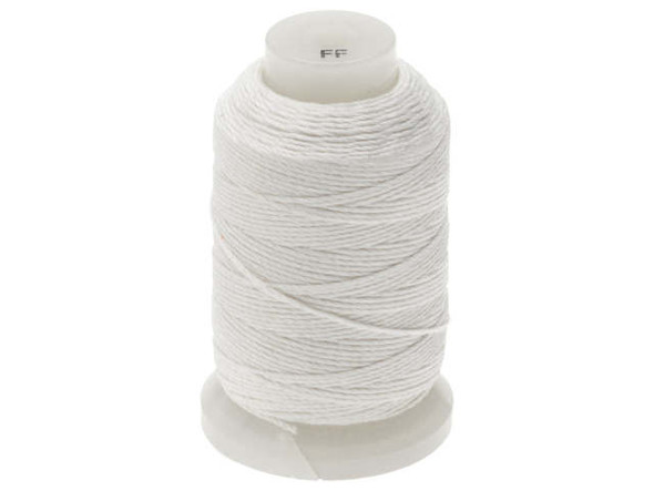 The Beadsmith 100% Silk Beading Thread, Size FF, 1 Spool, White (115 Yards)