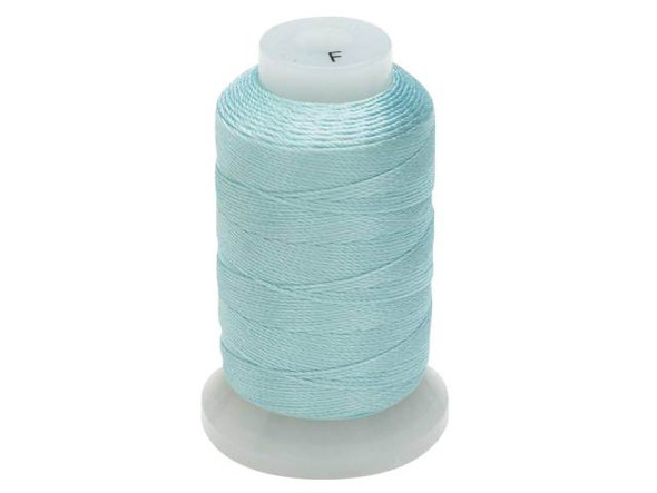 The Beadsmith 100% Silk Beading Thread, Size F, 1 Spool, Turquoise (140 Yards)