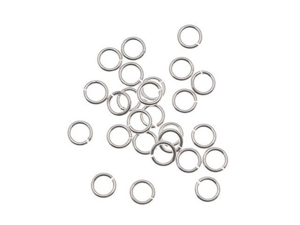 Sterling Silver Open Jump Rings 4mm 22 Gauge (10 Pieces)