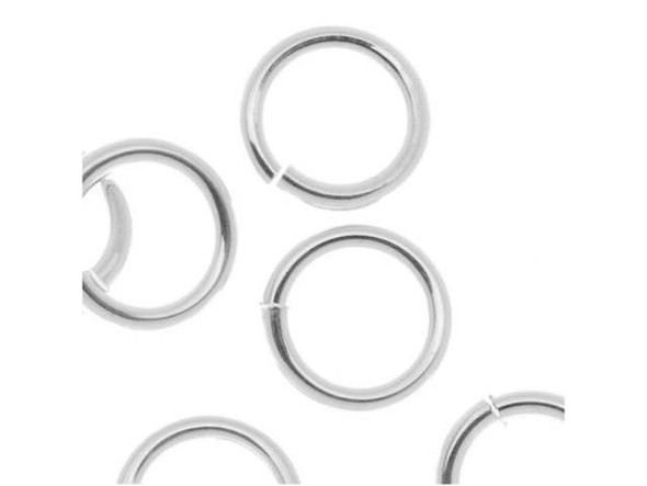 JUMPLOCK Jump Rings, Round 8mm 16 Gauge, Sterling Silver (10 Pieces)