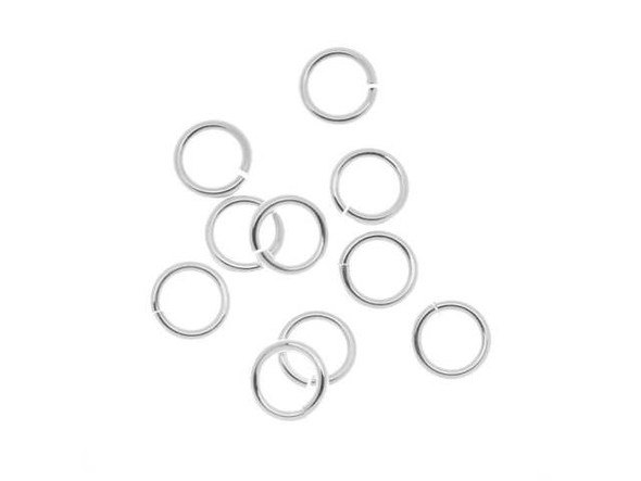 JUMPLOCK Jump Rings, Round 8mm 16 Gauge, Sterling Silver (10 Pieces)