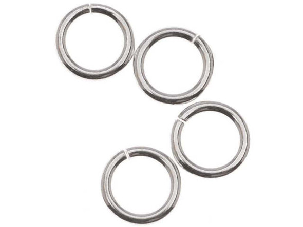 Sterling Silver Open Jump Rings 6mm 18 Gauge (10 Pieces)