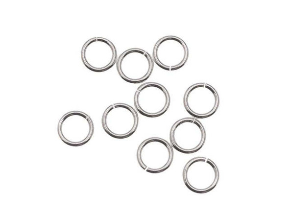 Sterling Silver Open Jump Rings 6mm 18 Gauge (10 Pieces)