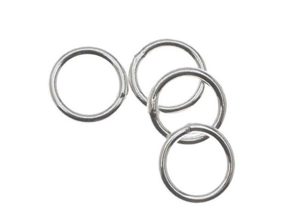 Sterling Silver Closed Jump Rings 6mm 20 Gauge (10 Pieces)