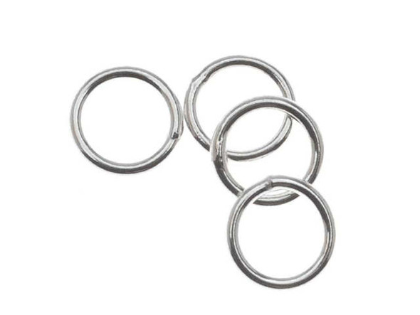 Sterling Silver Open Jump Rings 4mm 22 Gauge (10 Pieces)