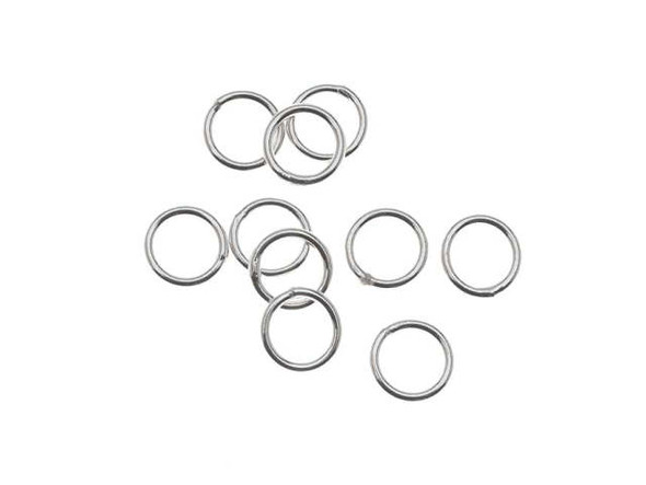 Sterling Silver Closed Jump Rings 6mm 20 Gauge (10 Pieces)