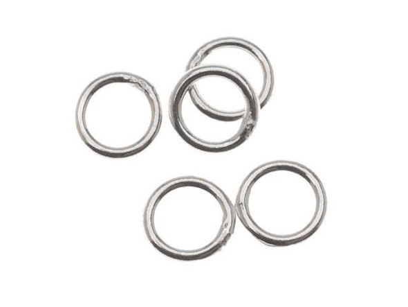 Sterling Silver Closed Jump Rings 5mm 20 Gauge (10 Pieces)