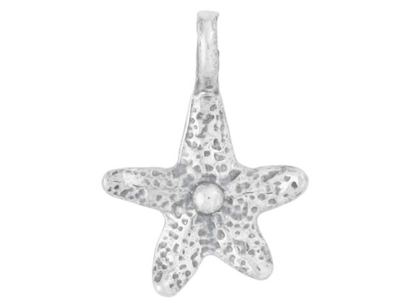 Sterling Silver Tiny Starfish Charm (Each)