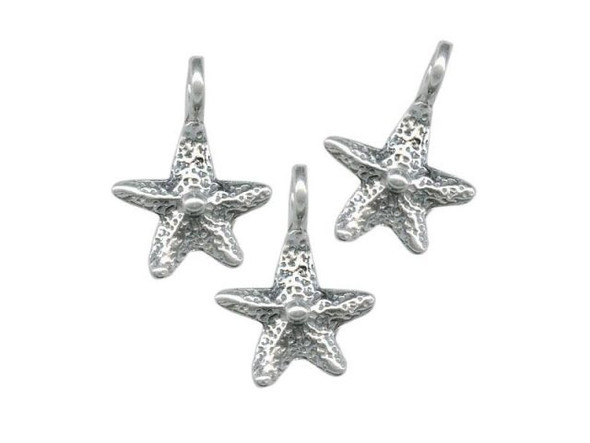 Sterling Silver Tiny Starfish Charm (Each)