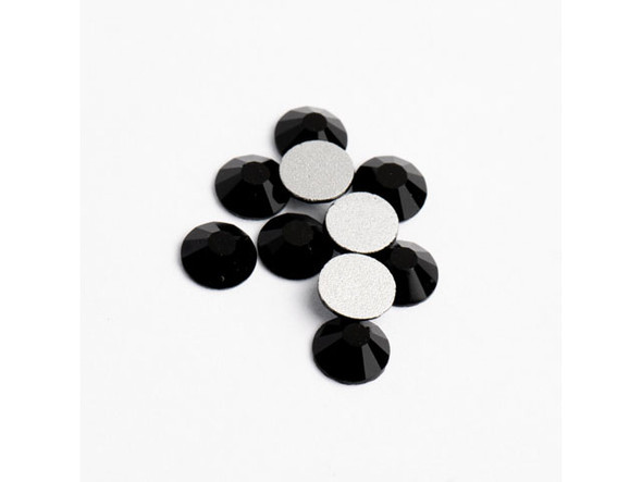 Flat Back Rhinestones ss12 (3mm) - Jet (432pcs)