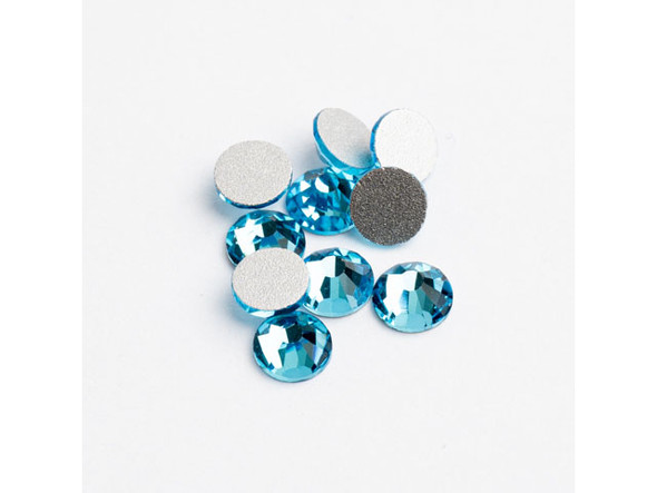 Flat Back Rhinestones ss30 (6.5mm) - Aquamarine (72pcs)