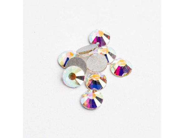 Flat Back Rhinestones ss12 (3mm) - Crystal AB (432pcs)