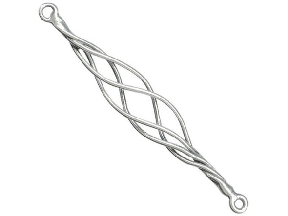 Sterling Silver Jewelry Connector, Wire-Cage Style (Each)