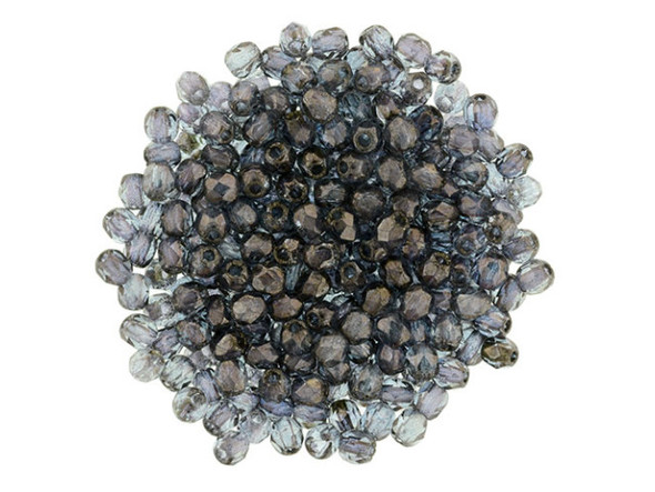 Add a touch of charm and elegance to your jewelry designs with the mesmerizing Czech Fire-Polish Bead 2mm Luster by Starman. These exquisite beads are like tiny jewels, with their dusky color and metallic shine. Their round shape and diamond-shaped facets create a remarkable texture and dimension, making them perfect for adding accents of color to your handmade creations. Whether you're creating stunning bead embroidery or need spacers for your designs, these 2mm beads are a must-have. Each strand includes approximately 50 beads, and please note that as these beads are handmade, appearances may vary. Elevate your jewelry-making hobby to new heights with these stunning Czech fire-polished beads.