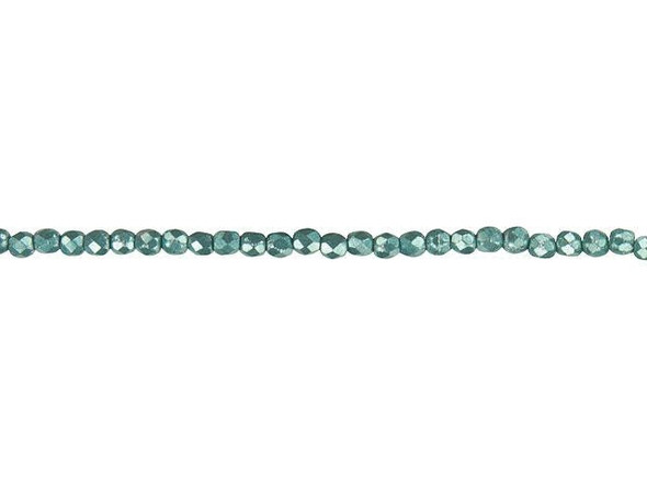 Add a touch of whimsical charm to your jewelry creations with these Czech Fire-Polish Beads. These dainty beads are round in shape, featuring eye-catching diamond-shaped facets that add depth and texture to your designs. Perfectly petite, they effortlessly elevate any project with a pop of color. Ideal for bead embroidery or as spacer beads, their tropical seafoam hue shimmers with a captivating metallic glow. Immerse yourself in the ethereal beauty of these beads and let your creativity soar. Elevate your designs with Brand-Starman's exquisite Czech glass beads.