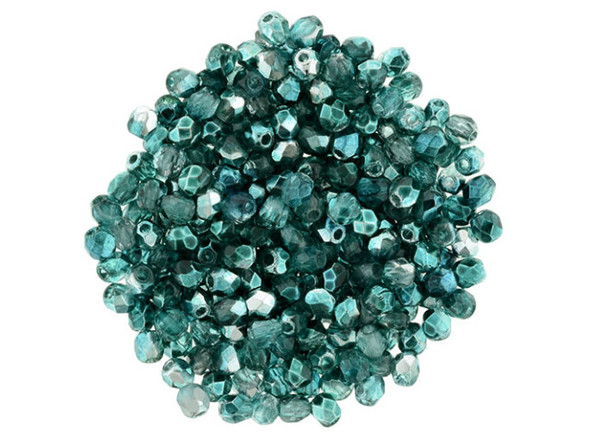 Ignite your creativity with the vibrant and mesmerizing Czech Fire-Polish Bead 2mm Teal Mirror by Starman. These exquisite beads captivate with their metallic teal blue color and subtle hints of reflective silver. Each bead is meticulously crafted from high-quality Czech glass, showcasing diamond-shaped facets that add texture and dimension. Perfect for bead embroidery or as stunning spacers, these tiny beads are ideal for adding pops of color to your handmade jewelry and craft creations. Unleash your artistic spirit and let these teal mirror beads inspire your next masterpiece.