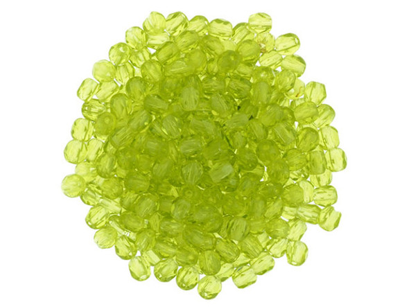 Fire-Polish 2mm : Olivine (50pcs)