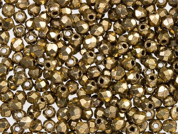 Fire-Polish 2mm : Bronze (50pcs)