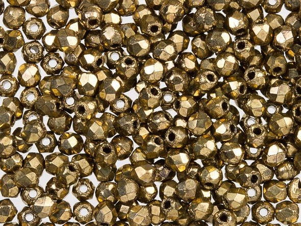 Make your handmade jewelry truly shine with the Czech Fire-Polish Bead 2mm in Bronze by Starman. These exquisite beads are like a lavish display of sunlight, infusing your designs with a rich and radiant glow. Crafted from high-quality Czech glass, each bead boasts diamond-shaped facets that add a delightful texture and dimension. Whether you use them as colorful accents or as spacers, these tiny beauties are perfect for bead embroidery and promise to elevate your creations to a whole new level. With their captivating metallic gold shine, these Fire-Polish Beads are a must-have for every jewelry artist seeking to create pieces that are simply unforgettable.