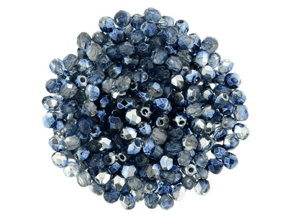 Fire-Polish 2mm : Mirror - Denim (50pcs)