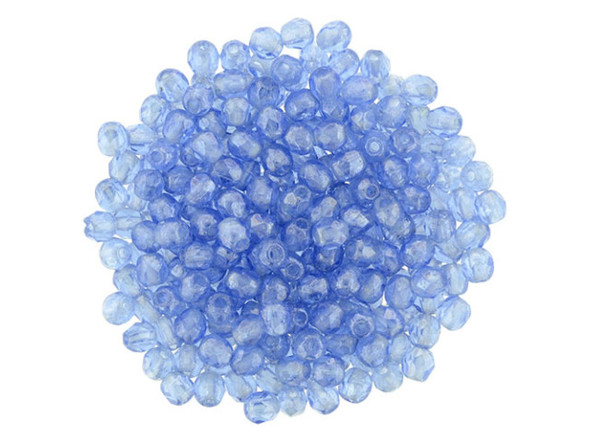 Fire-Polish 2mm : Luster - Sapphire (50pcs)