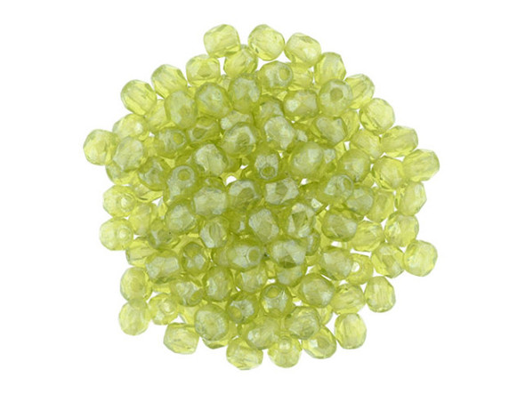 Make your jewelry designs shine with the Czech Fire-Polish Bead 2mm Olivine Luster by Starman. These exquisite beads will breathe life into your creations, with their vibrant grass green color and mesmerizing gleam. Their tiny size allows for endless creative possibilities, whether you want to add a pop of color or incorporate them as stunning spacers. The round shape and diamond-shaped facets create a textured and dimensional look that will capture attention and add a touch of elegance. Handmade with care, each strand includes approximately 50 beads, ensuring that no two pieces will be exactly alike. Choose the Czech Fire-Polish Bead 2mm Olivine Luster to take your jewelry-making to new heights.