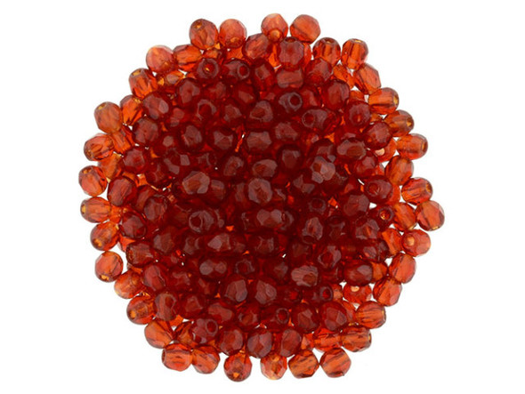 Create a tapestry of elegance and passion in your handmade jewelry with the Czech Fire-Polish Bead 2mm in Siam Ruby. These exquisite beads from Starman boast a rich, deep red hue that captivates the eye and stirs the heart. With their diamond-shaped facets that add texture and dimension, these round Czech glass beads are perfect for adding pops of color and visual interest to your designs. Whether you're creating intricate bead embroidery or need stunning spacers, these tiny beads deliver unmatched beauty and versatility. Each strand includes approximately 50 beads, allowing you to unleash your creativity and bring your artistic vision to life. Please note that due to the handmade nature of this item, appearances may vary. Elevate your jewelry creations with the fiery allure of these Siam Ruby beads and let your artistic spirit shine.