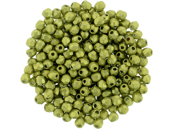 Add a touch of vibrant style to your jewelry designs with these exquisite Czech Fire-Polish Beads by Starman. Crafted from high-quality Czech glass, these round beads feature diamond-shaped facets that add texture and dimension to your creations. Their tiny size makes them perfect for adding colorful accents to your handmade jewelry and craft projects. Use them in bead embroidery or as spacers to make your designs truly stand out. The stunning yellow-green color with a metallic shine will instantly grab attention and add a touch of elegance to your creations. Elevate your jewelry-making game with these fire-polished beads from Starman!