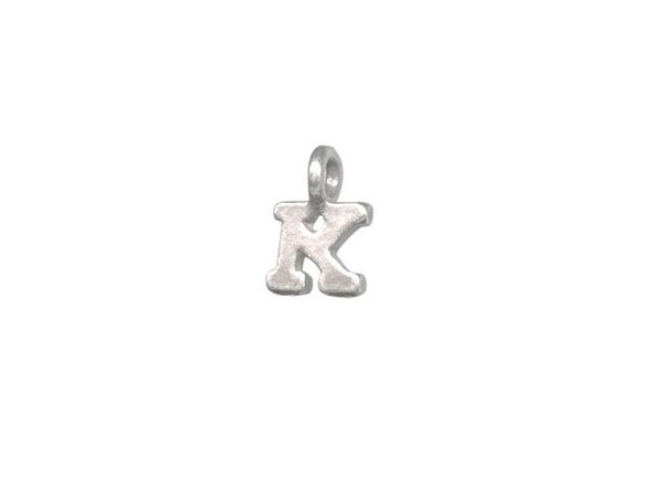 B & B Benbassat Sterling Silver Alphabet Letter Charm, K (Each)
