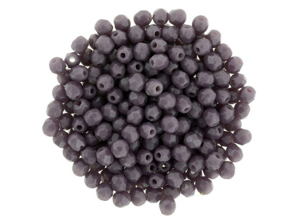 Fire-Polish 2mm : Opaque Purple (50pcs)