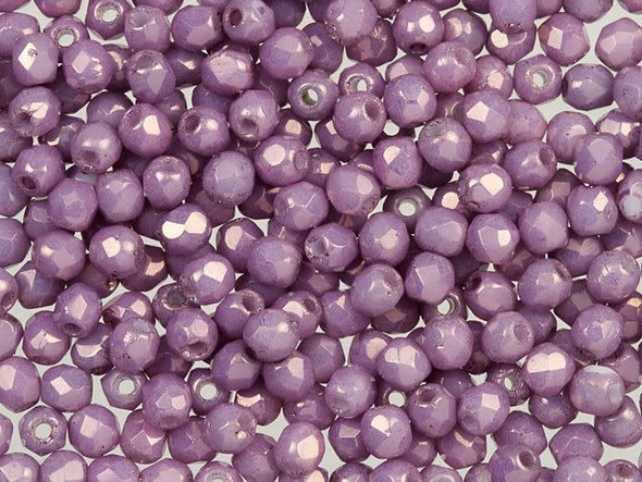 Fire-Polish 2mm : Luster - Opaque Lilac (50pcs)