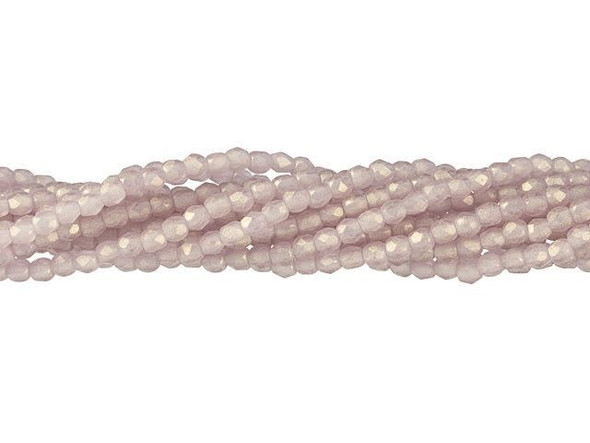 Add a touch of elegance to your handmade jewelry with these Czech Glass 2mm Sueded Gold Medium Amethyst Fire-Polish Bead Strands by Starman. The pale purple color is infused with a subtle gold shimmer that will mesmerize anyone who catches a glimpse. These round beads feature diamond-shaped facets, creating a textured and dimensional look. Their tiny size makes them perfect for adding bursts of color to any design, from delicate bead embroidery to intricate spacers. Let your creativity shine with these exquisite beads from Starman.