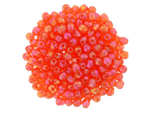 Fire-Polish 2mm : Luster Iris - Hyacinth (50pcs)