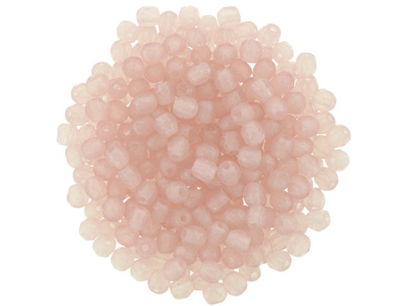 Add a touch of sweetness and femininity to your DIY jewelry designs with the Czech Glass 2mm Milky Pink Flash Pearl Fire-Polish Bead Strand by Starman. These exquisite beads feature a soft milky pink hue that sparkles with a shimmering flash, creating a captivating and enchanting effect. The round shape is adorned with diamond-shaped facets, adding texture and dimension to your creations. Whether you're incorporating them into bead embroidery or using them as beautiful spacers, these tiny beads will elevate your designs with their delicate charm. So go ahead, indulge in the beauty of these stunning beads and let your imagination run wild with the endless possibilities they offer.