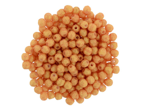 Fire-Polish 2mm : Pacifica - Tangerine (50pcs)