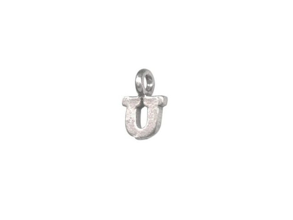 B & B Benbassat Sterling Silver Alphabet Letter Charm, U (Each)